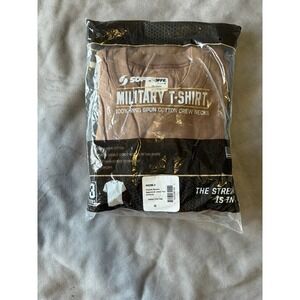Soffe Military T-Shirt 3 Pack Coyote Brown 682M-3 Mens Medium Ring Spun Cotton